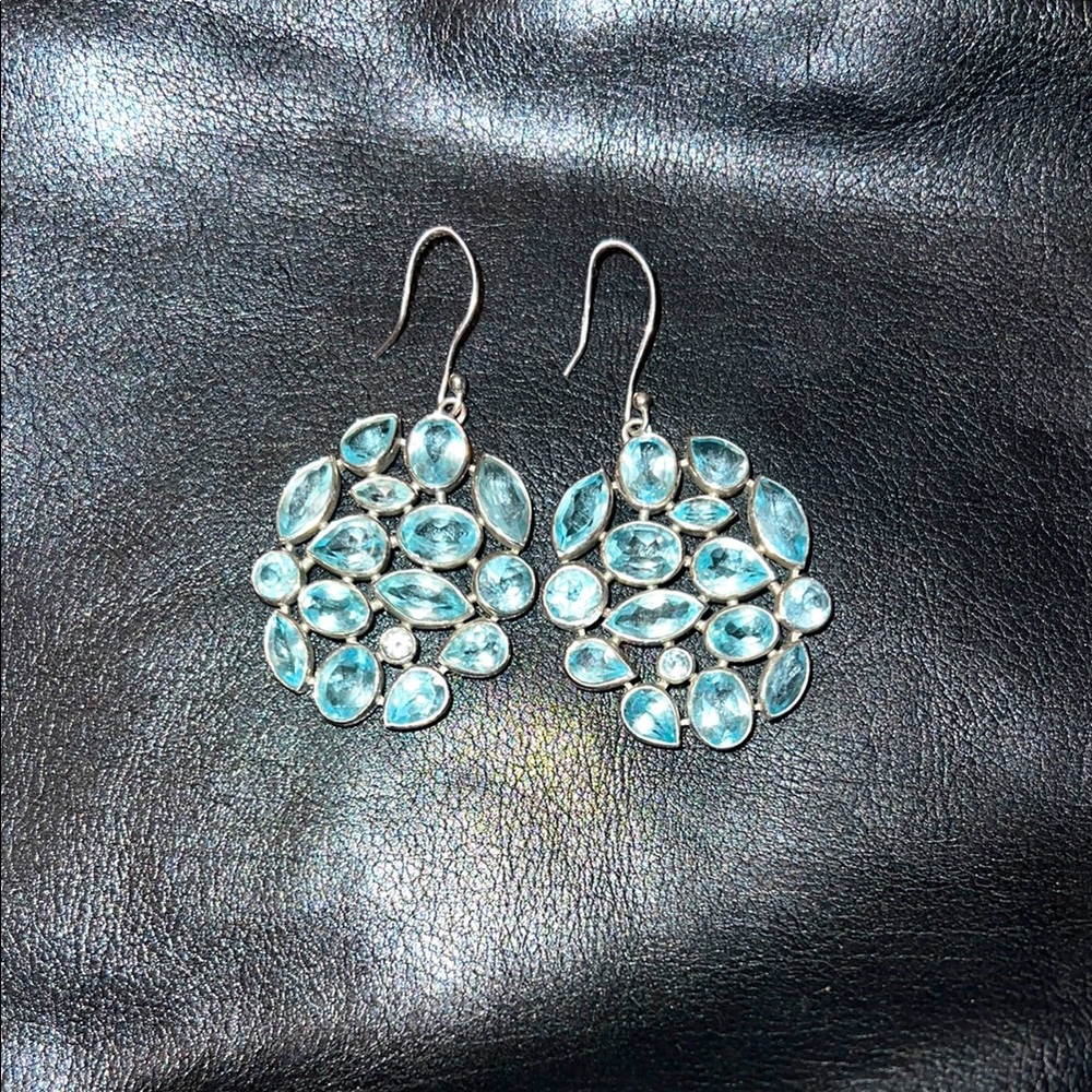 Blue Topaz Sterling Silver Earings